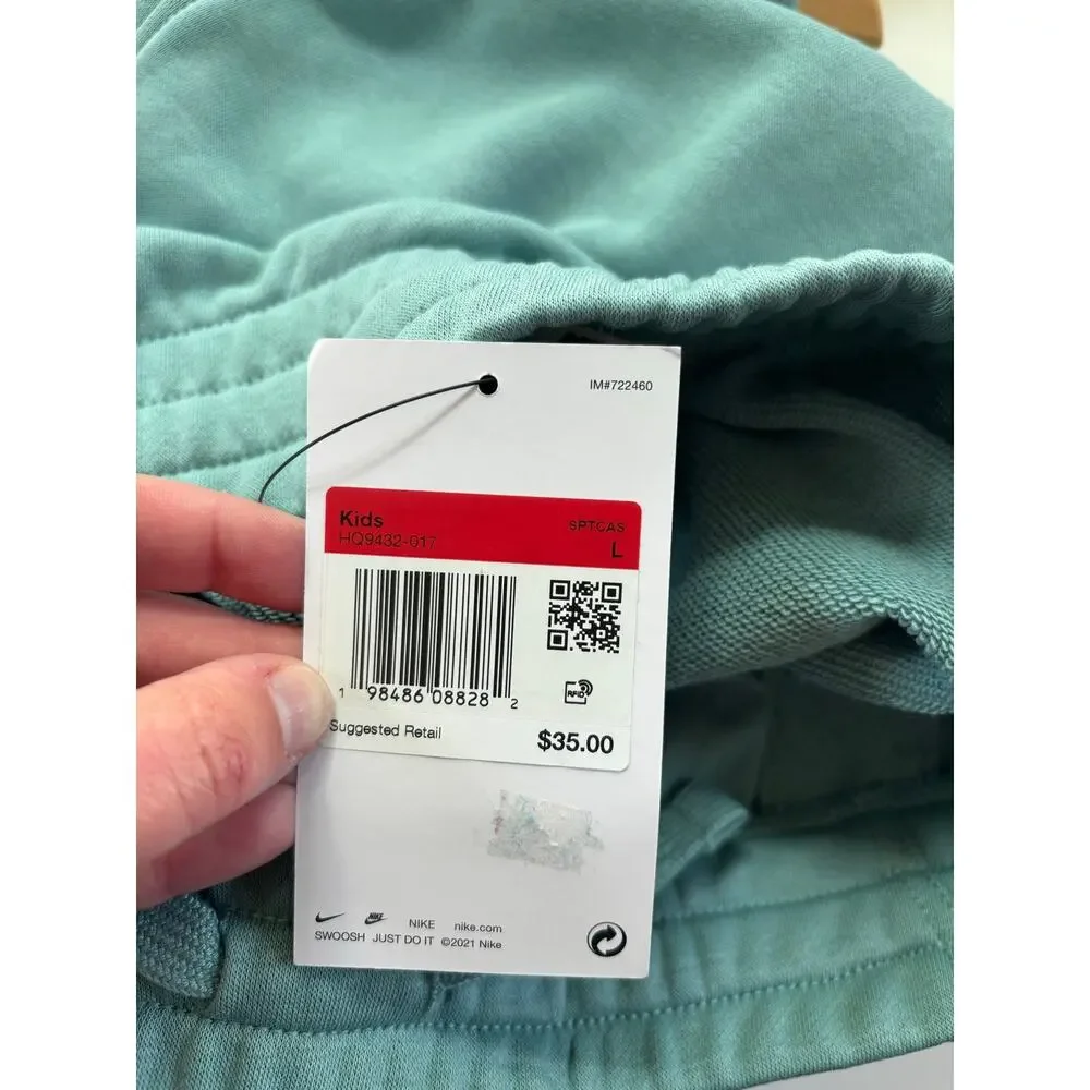 NWT Nike Standard Fit Teal Skirt Girls Large Club Fleece Mid-Rise Skirt